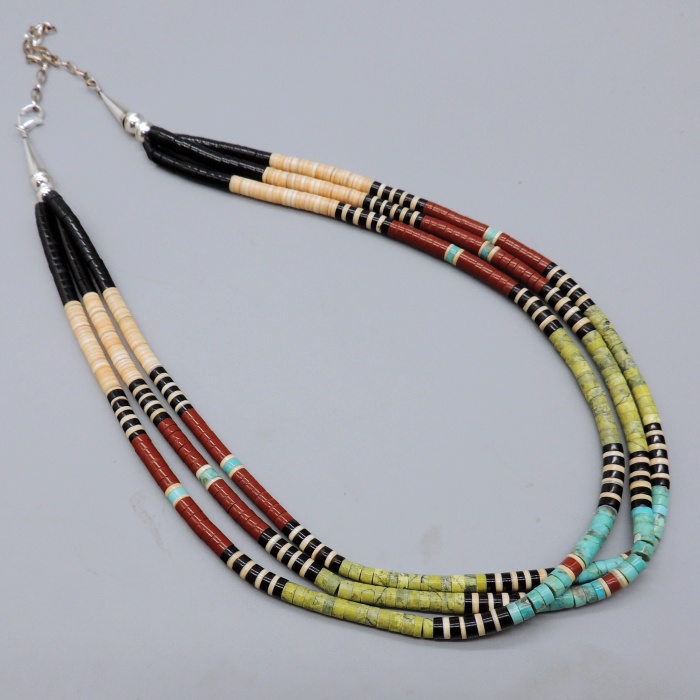 3 strand Multi-Color Choker by Dorene Calabaza (C) - Product Image