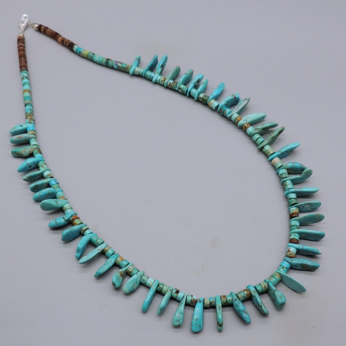 Blue Tab Necklace by Laura Aguilar