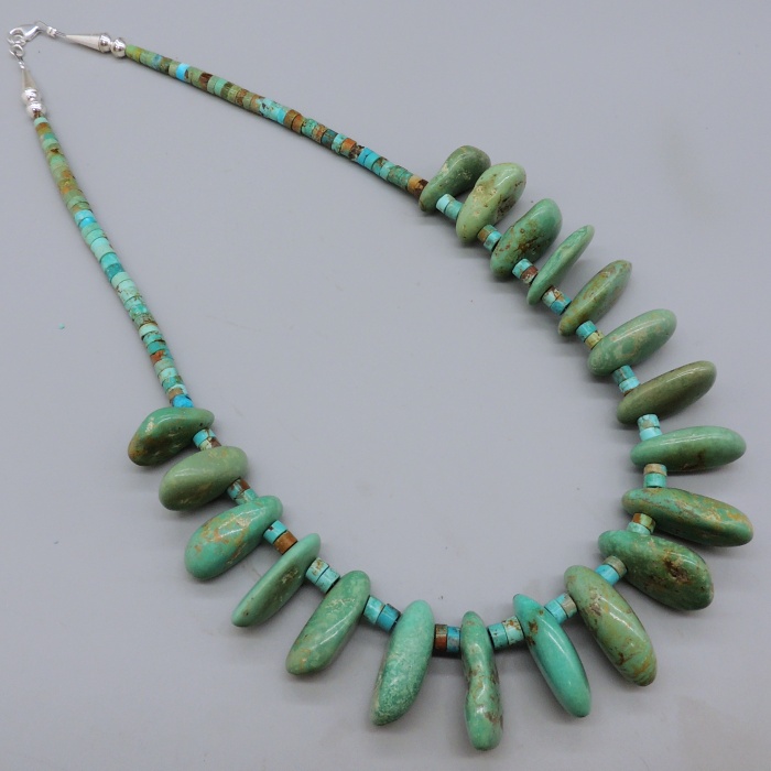 Green Tab Necklace by Laura Aguilar