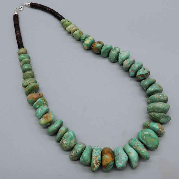 Large Green Nuggets Necklace by Laura Aguilar