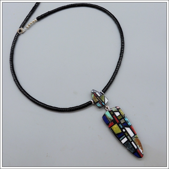 Jet Inlaid Necklace  by Chris Nieto