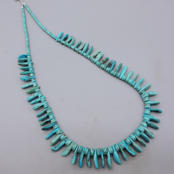 Blue Tab Necklace by Laura Aguilar