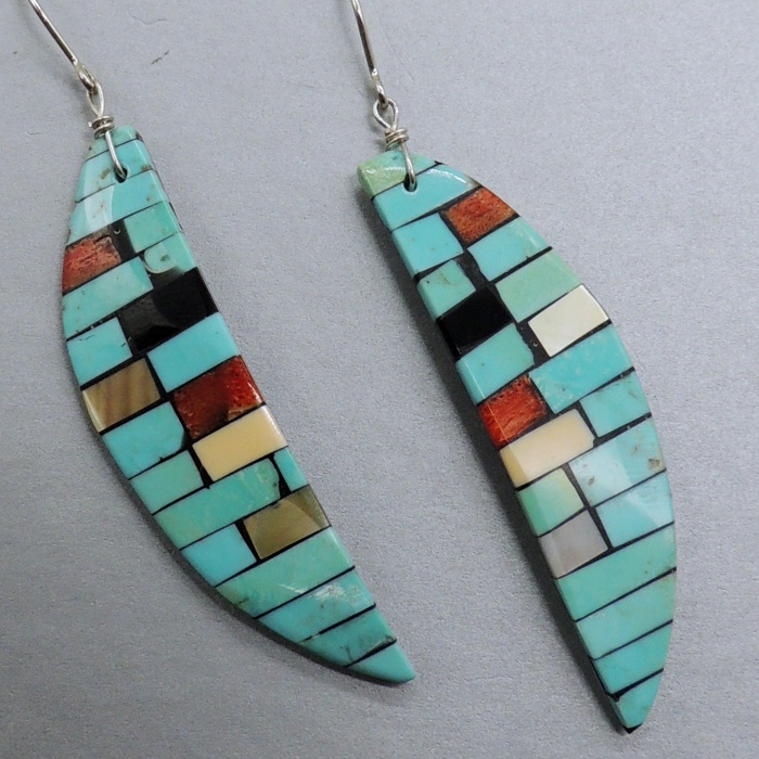 Blue Turquoise Earrings by Charlotte Reano - Product Image
