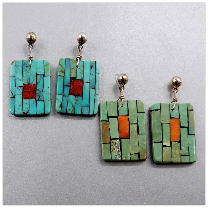 Blue or Green Earrings by Charlotte Reano - Product Image