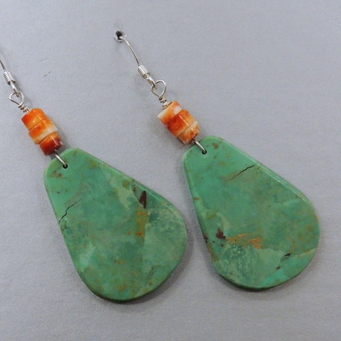 Green Earrings by Lupe Lovato (A) - Product Image
