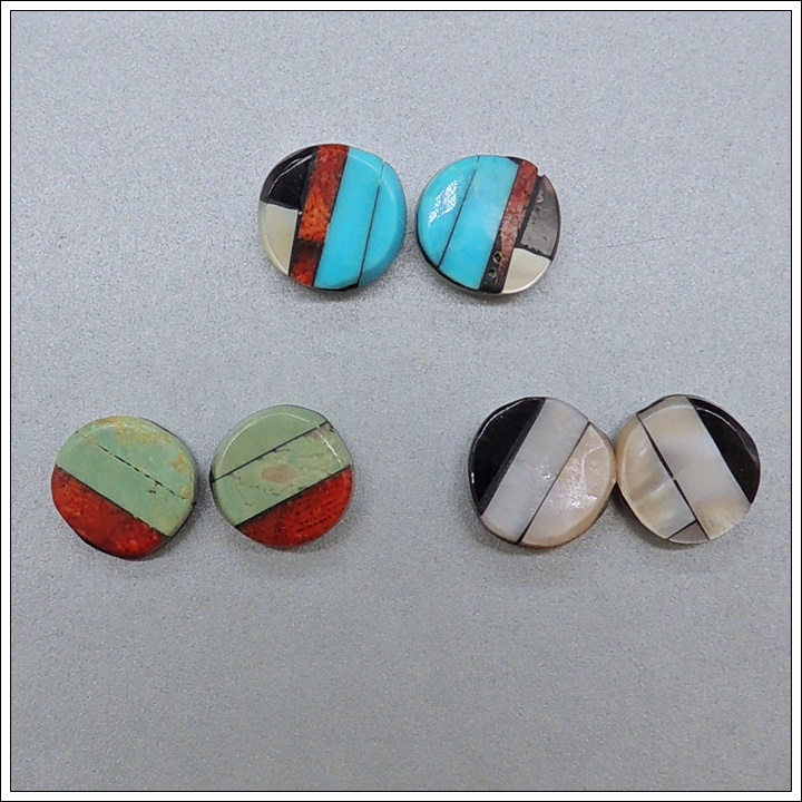 Small Button Earrings by Charlotte Reano - Product Image
