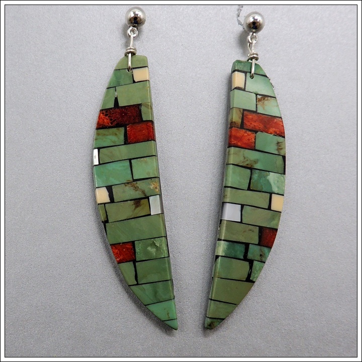 Green Earrings by Charlotte Reano - Product Image