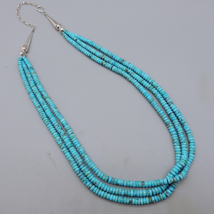 3 strand Turquoise Necklace by Robert Tenorio - Product Image