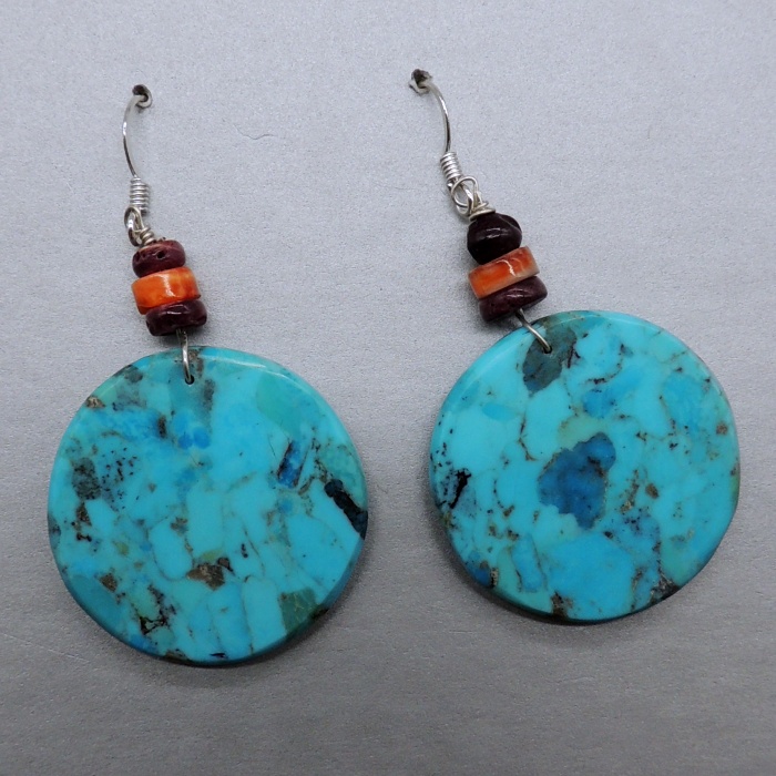  Blue Turquoise Earrings by Lupe Lovato (A) - Product Image