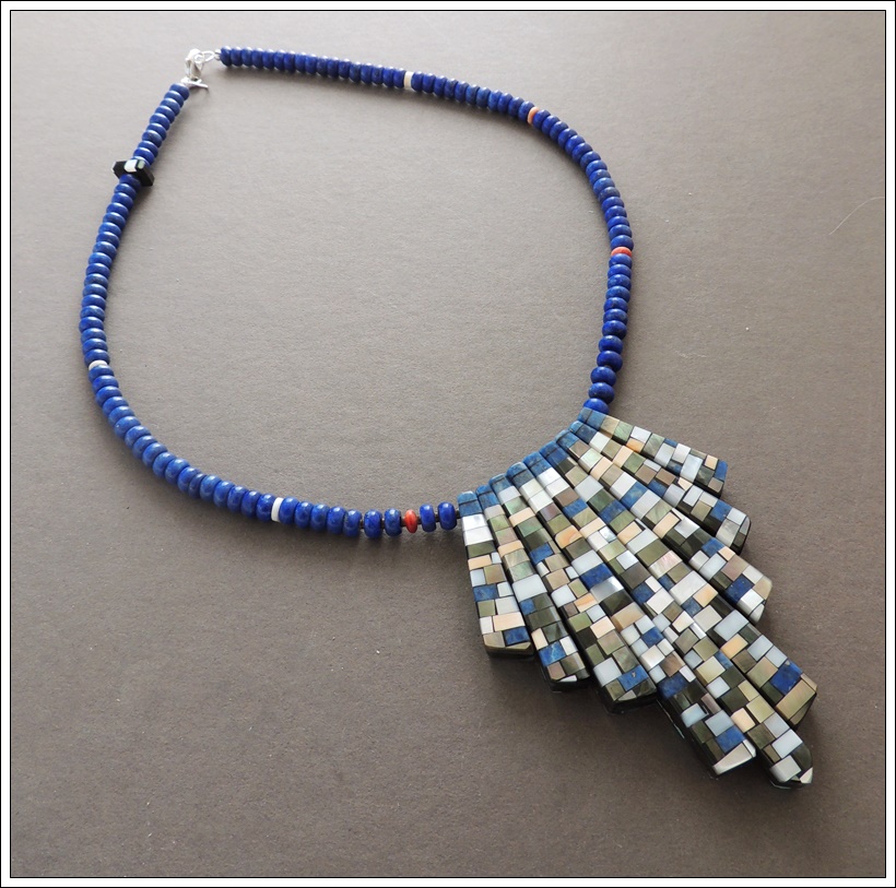 Reversible Lapis Necklace by Charlene Reano