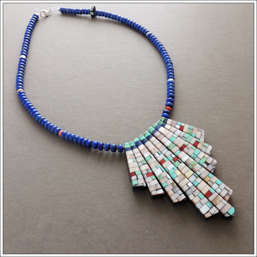Reversible Lapis Necklace by Charlene Reano