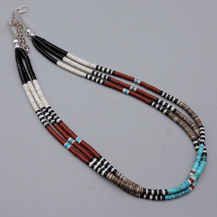  Multi-Color Choker 3 strands by Dorene Calabaza (A) - Product Image