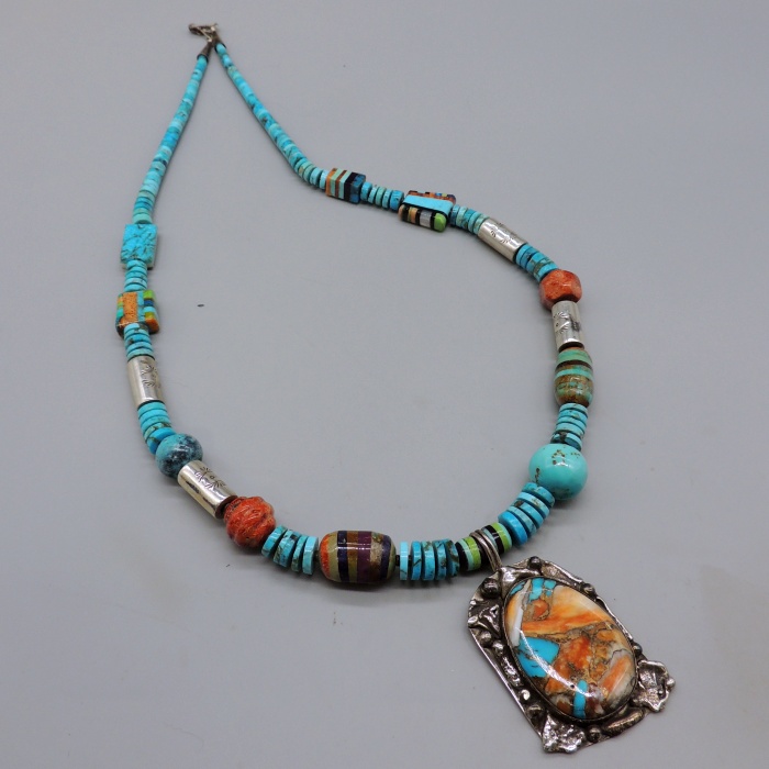 Turquoise Treasure Necklace by Ronald Chavez