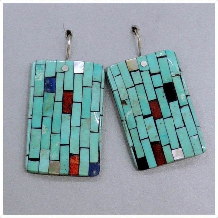 Large Blue Earrings by Charlotte Reano - Product Image