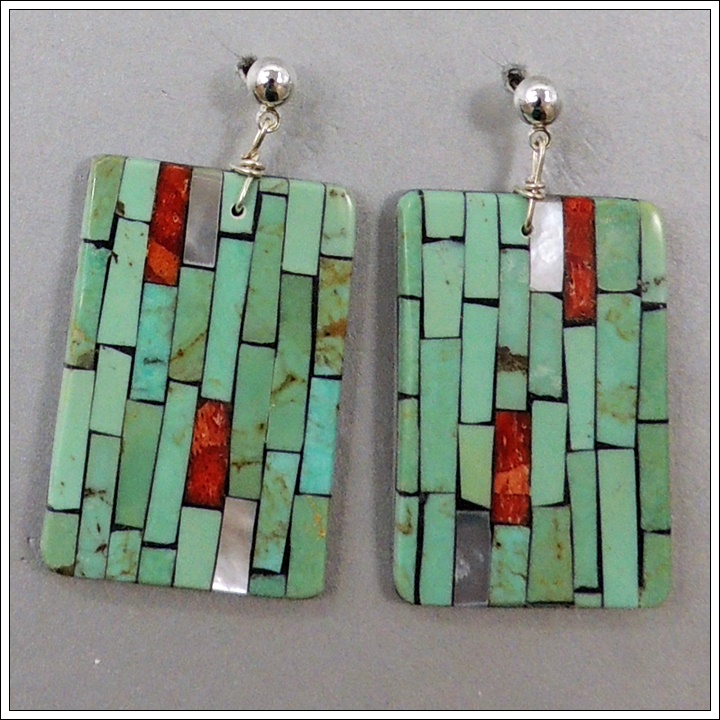 Large Green Earrings by Charlotte Reano - Product Image