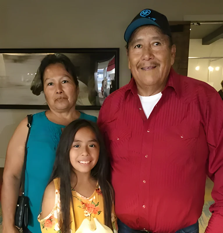 Joanne and Joe Ray Garcia in a family photograph