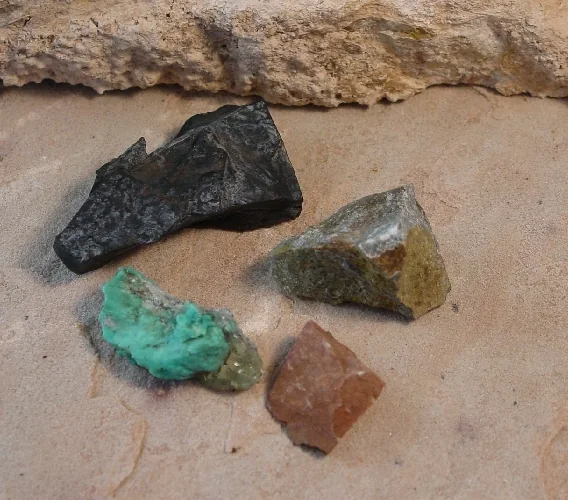 Raw stones from Susan’s original material collection