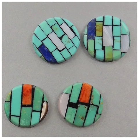 Small Button Earrings by Janalee Reano