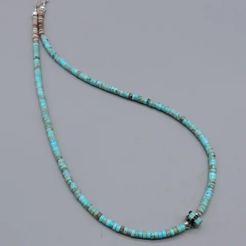Choker w/Square Inlaid Bead by Charlene Reano