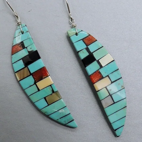 Blue Turquoise Earrings by Charlotte Reano