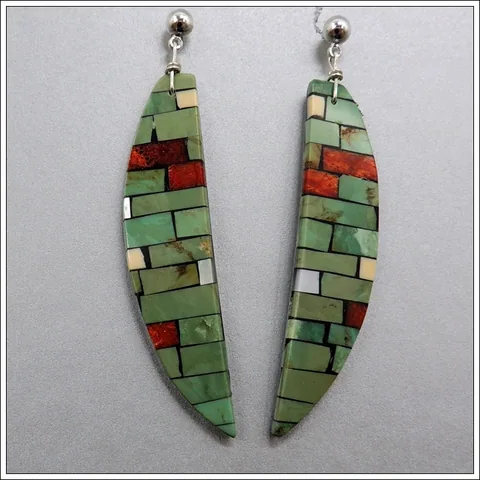Green Earrings by Charlotte Reano