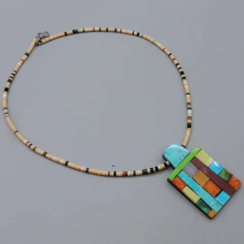 Inlaid Necklace by Mary Tofoya