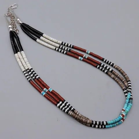 Multi-Color Choker 3 strands by Dorene Calabaza (A)