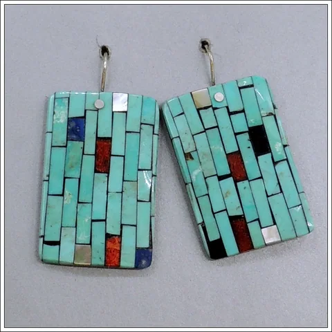 Large Blue Earrings by Charlotte Reano